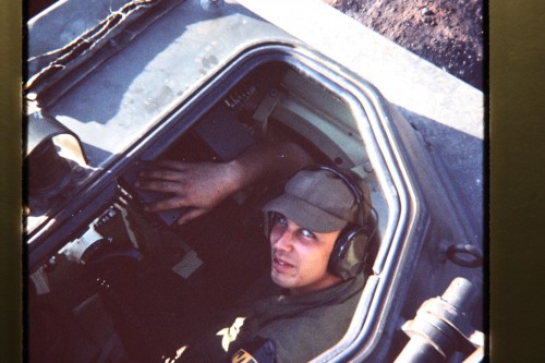 photo of Bruce in aircraft